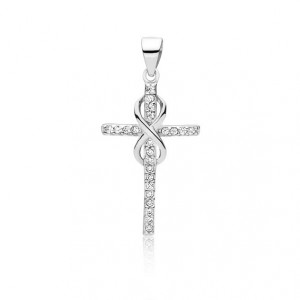 Pandantiv cruciulita argint cu infinit si pietre DiAmanti Z1543CR_W-DIA (Argint 925‰ 1 g.) Pandantiv cruciulita argint cu infinit si pietre DiAmanti Z1543CR_W-DIA (Argint 925‰ 1 g.)